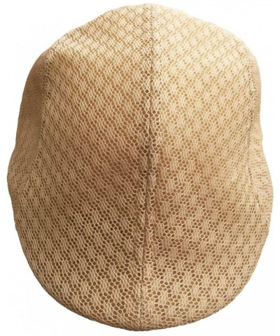 Classic Solid Mesh Vented Ascot Flat Visor Irish Ivy Cap Hat Beige $11.79 Newsboy Caps