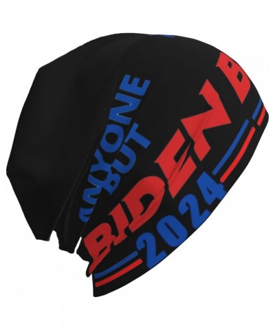 Anyone But Biden 2024 Beanie Hat Men Women Stretch Slouchy Warm Skull Knit Beanies Cap for Winter Black $14.32 Skullies & Bea...