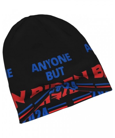 Anyone But Biden 2024 Beanie Hat Men Women Stretch Slouchy Warm Skull Knit Beanies Cap for Winter Black $14.32 Skullies & Bea...