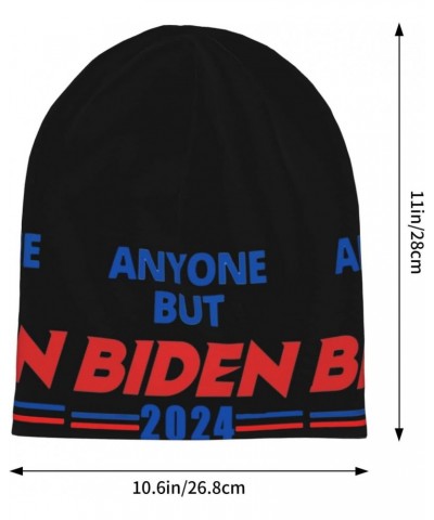 Anyone But Biden 2024 Beanie Hat Men Women Stretch Slouchy Warm Skull Knit Beanies Cap for Winter Black $14.32 Skullies & Bea...