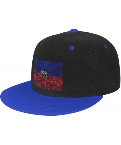 Silk Style Flag of Haiti Baseball Cap for Men Women Snapback Hat Adjustable Flat Bill Hats Blue $13.60 Baseball Caps