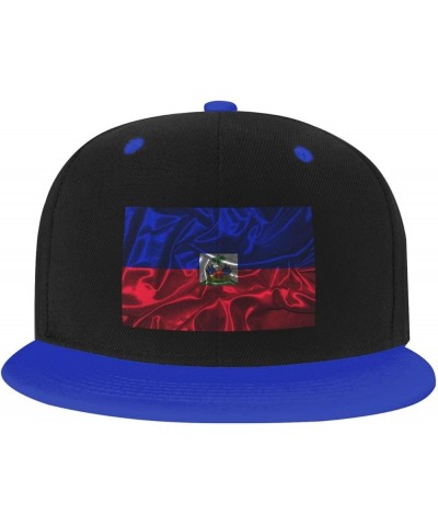 Silk Style Flag of Haiti Baseball Cap for Men Women Snapback Hat Adjustable Flat Bill Hats Blue $13.60 Baseball Caps