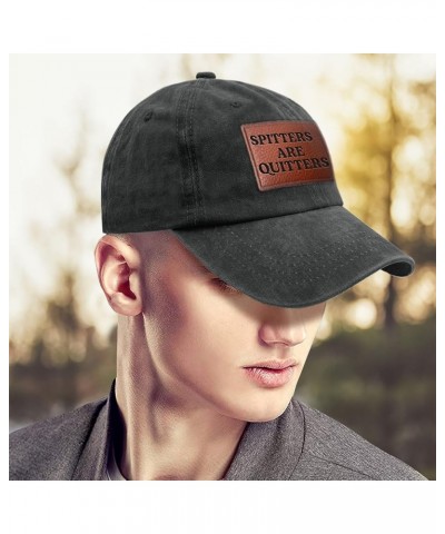 SPITTERS are Quitters Cowboy hat Trendy Golf Hat Gifts for Mom Who Like Engraved,Beach Hat Suitable for Allblack $15.04 Baseb...