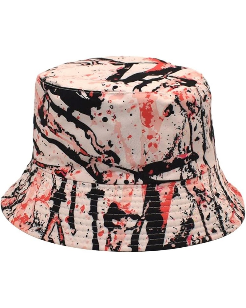 Unisex Fashion Bucket Hat Summer Travel Hiking Beach Caps Outdoor Packable Fisherman Hats Headwear Pink-2 $8.93 Bucket Hats