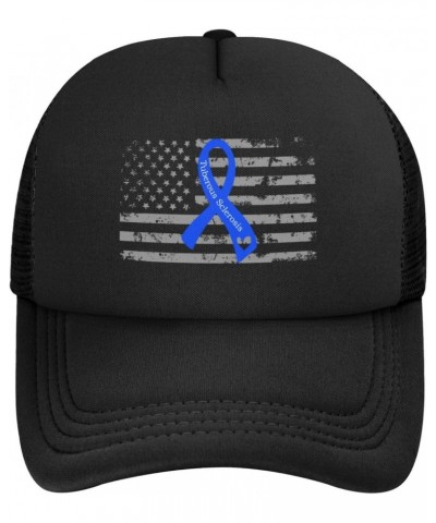 Tuberous Sclerosis Awareness Blue Ribbon Baseball Cap Adjustable Casual Mesh Hats Duck Tongue Hat for Men Women30 $10.98 Base...