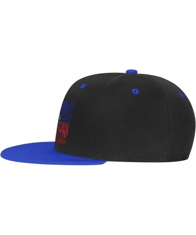 Silk Style Flag of Haiti Baseball Cap for Men Women Snapback Hat Adjustable Flat Bill Hats Blue $13.60 Baseball Caps