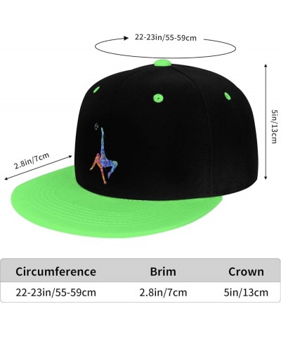 Soccer Players Shoot Fast Snapback Hat for Men Women Baseball Cap Trucker Flat Bill Hats Dad Caps Green $11.88 Baseball Caps