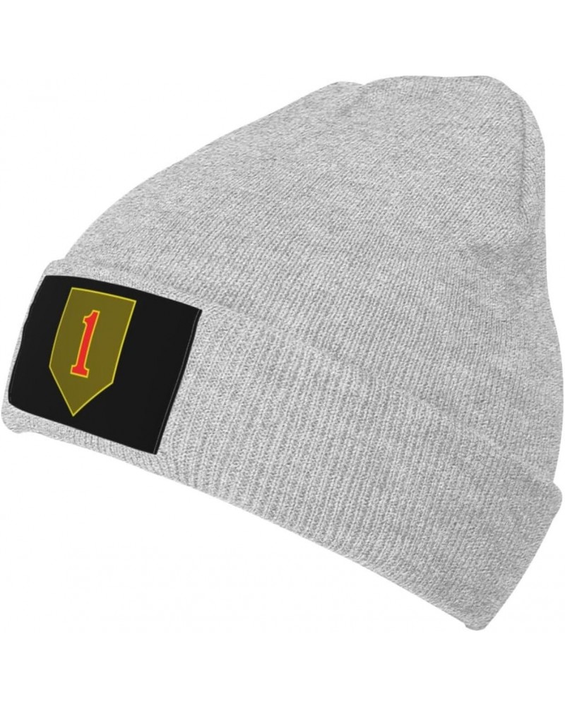 1St Infantry Division Combat Service Identification Badge Beanie Hat for Men Women Soft Warm Knit Skull Cap Winter Hats Ski H...