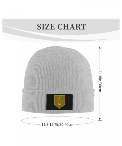 1St Infantry Division Combat Service Identification Badge Beanie Hat for Men Women Soft Warm Knit Skull Cap Winter Hats Ski H...