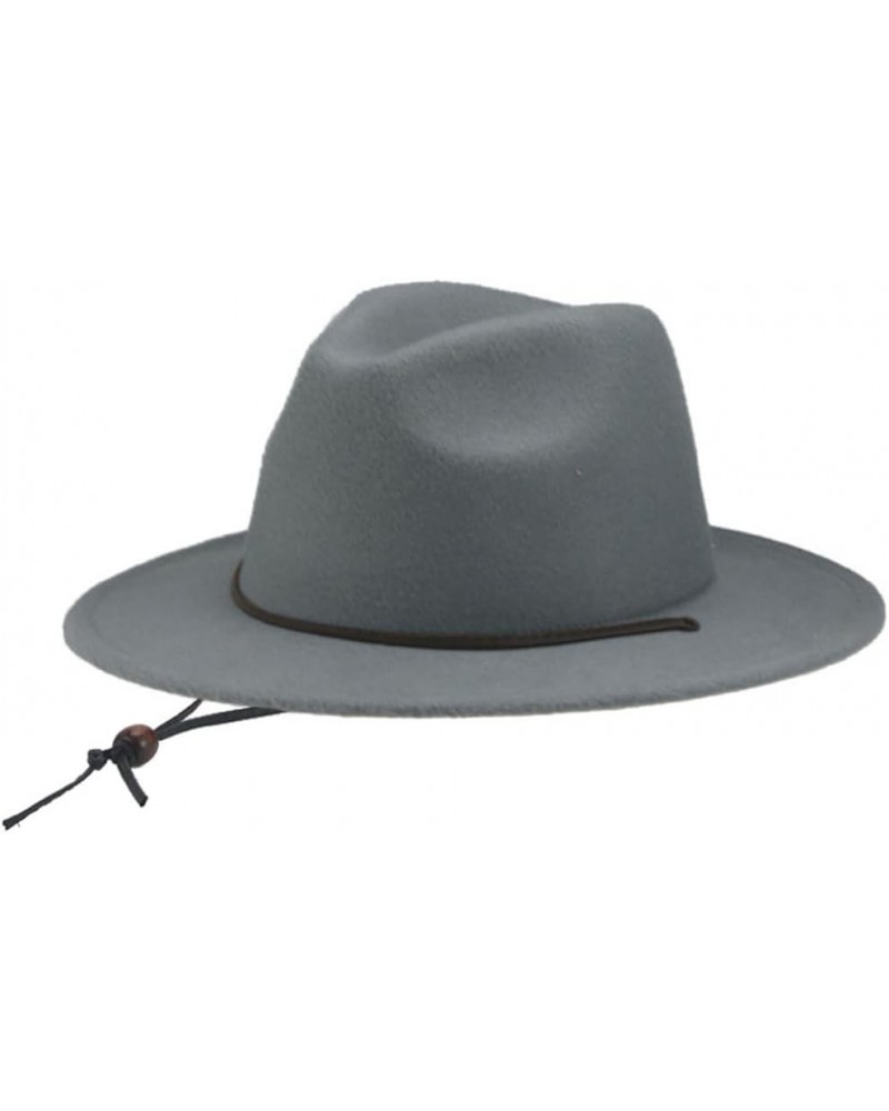 Women's Hat Fedora Men Caps Solid Panama Outdoor Winter Women Hat Khaki Jazz Street Hats Light Gray9 $16.73 Fedoras