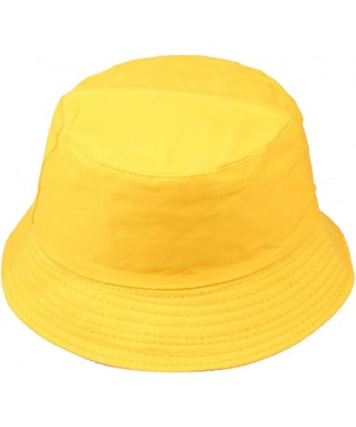 Bucket Hat for Women Men Summer UV Protection Floppy Wide Brim Solid Color Sun Hats Packable Outdoor Fishing Beach Hat Yellow...