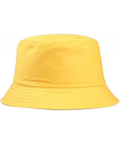 Bucket Hat for Women Men Summer UV Protection Floppy Wide Brim Solid Color Sun Hats Packable Outdoor Fishing Beach Hat Yellow...