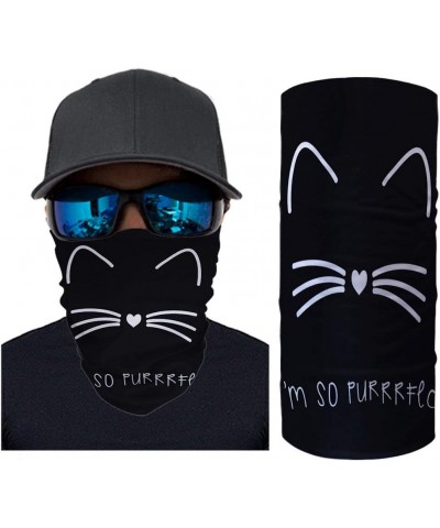 Seamless Bandana for Sun Dust Wind Protection for Riding Motorcycle Cycling Fishing Hunting Cat $10.56 Balaclavas