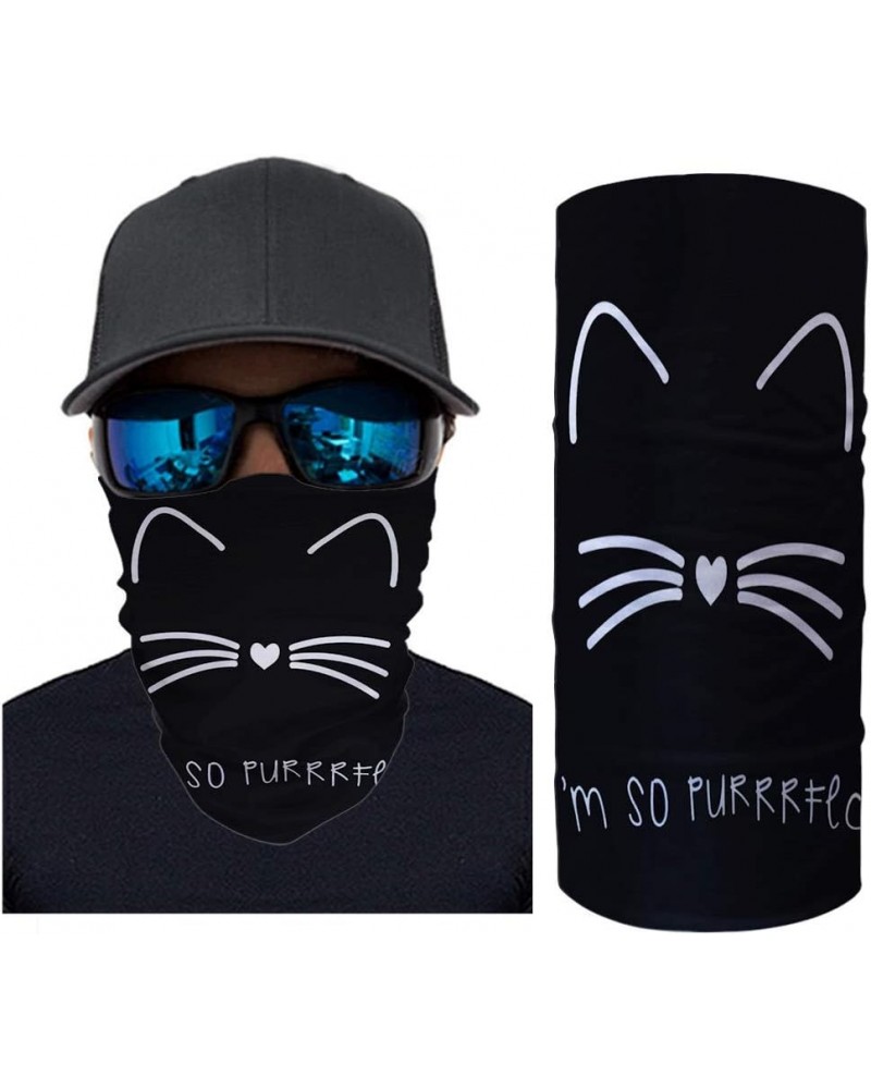 Seamless Bandana for Sun Dust Wind Protection for Riding Motorcycle Cycling Fishing Hunting Cat $10.56 Balaclavas