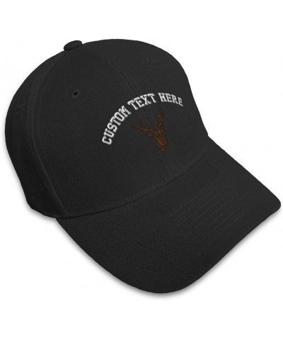 Custom Baseball Cap Animal Deer Head Embroidery Acrylic Dad Hats for Men & Women Black Personalized Text Here $14.57 Baseball...