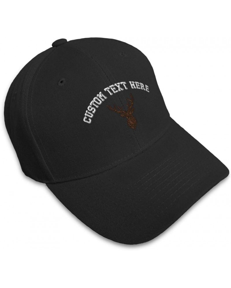 Custom Baseball Cap Animal Deer Head Embroidery Acrylic Dad Hats for Men & Women Black Personalized Text Here $14.57 Baseball...