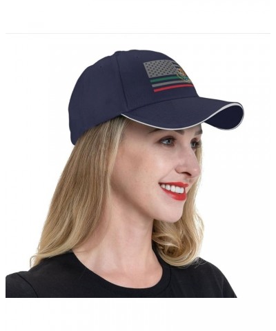 American Mexico Flag Adjustable Sandwich Hat Baseball Hat Dad Hat Casquette Hat Navy $9.35 Baseball Caps