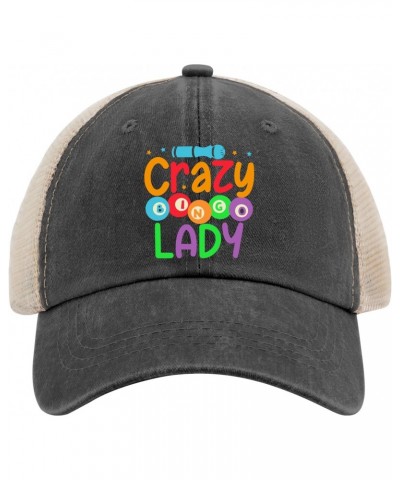 Crazy Bingo Lady Hat for Mens Baseball Caps Aesthetic Washed Ball Cap Fitted $9.88 Baseball Caps