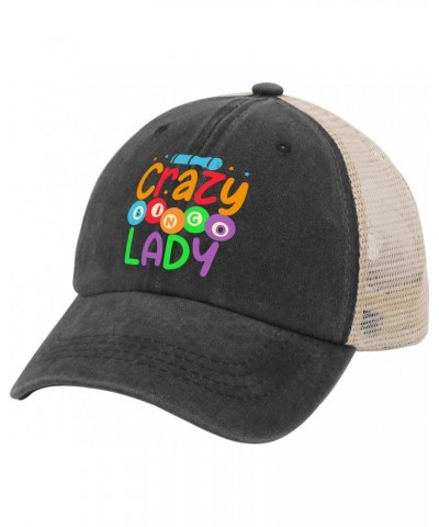 Crazy Bingo Lady Hat for Mens Baseball Caps Aesthetic Washed Ball Cap Fitted $9.88 Baseball Caps