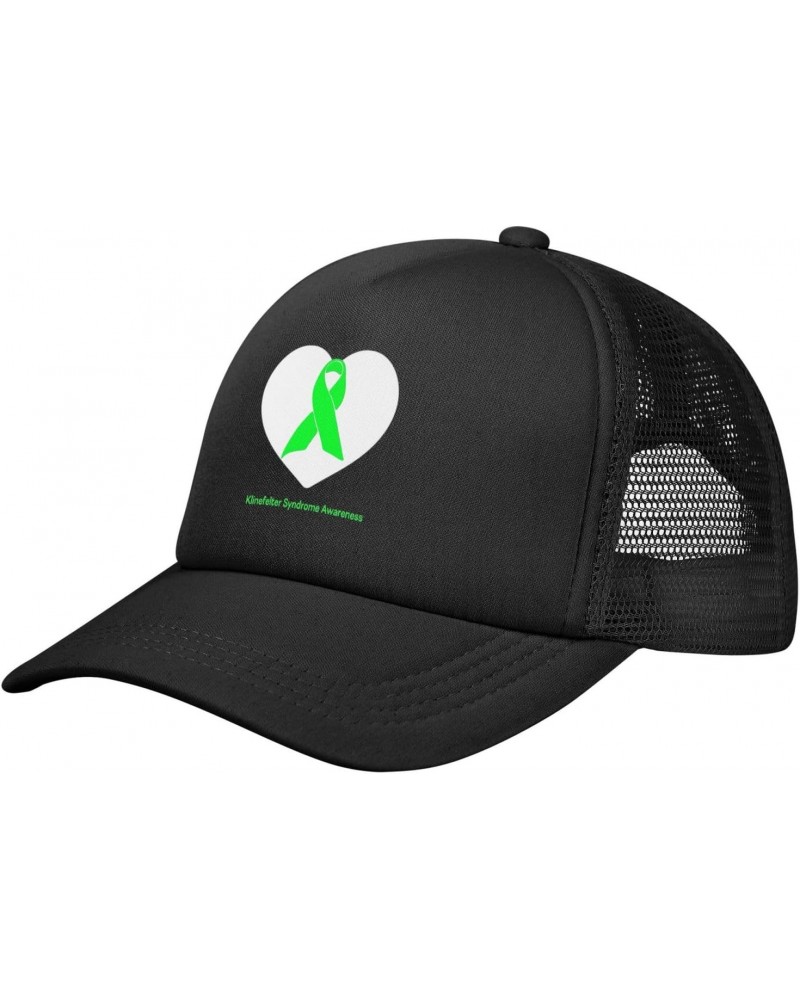 Klinefelter Syndrome Awareness Green Ribbon Baseball Cap Adjustable Casual Mesh Hats Duck Tongue Hat for Men Women74 $12.96 B...