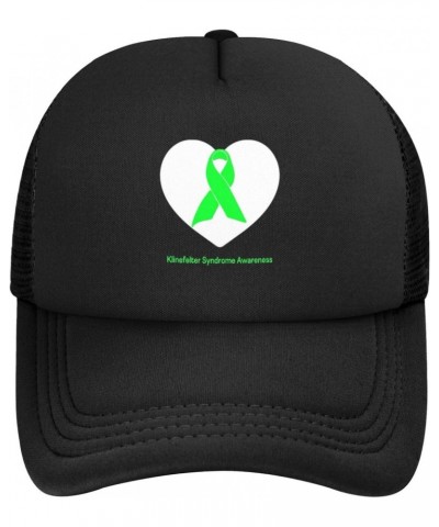 Klinefelter Syndrome Awareness Green Ribbon Baseball Cap Adjustable Casual Mesh Hats Duck Tongue Hat for Men Women74 $12.96 B...