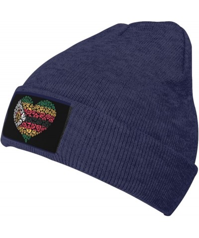 Beanie Hat Stretchy Hat Soft Warmth Knit Hat Cap for Men & Women Unisex Navy Blue $11.69 Skullies & Beanies