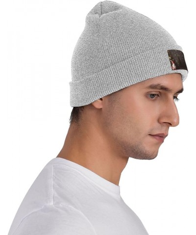 Unisex Beanie for Men and Women Christmas Decorate Knit Hat Winter Beanies Soft Warm Ski Hats Gray $12.52 Skullies & Beanies