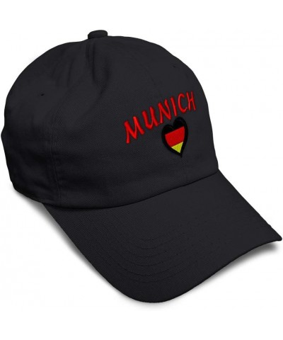 Soft Baseball Cap German Flag Munich Embroidery Flags Twill Cotton Dad Hats for Men & Women Black Design Only $13.34 Baseball...