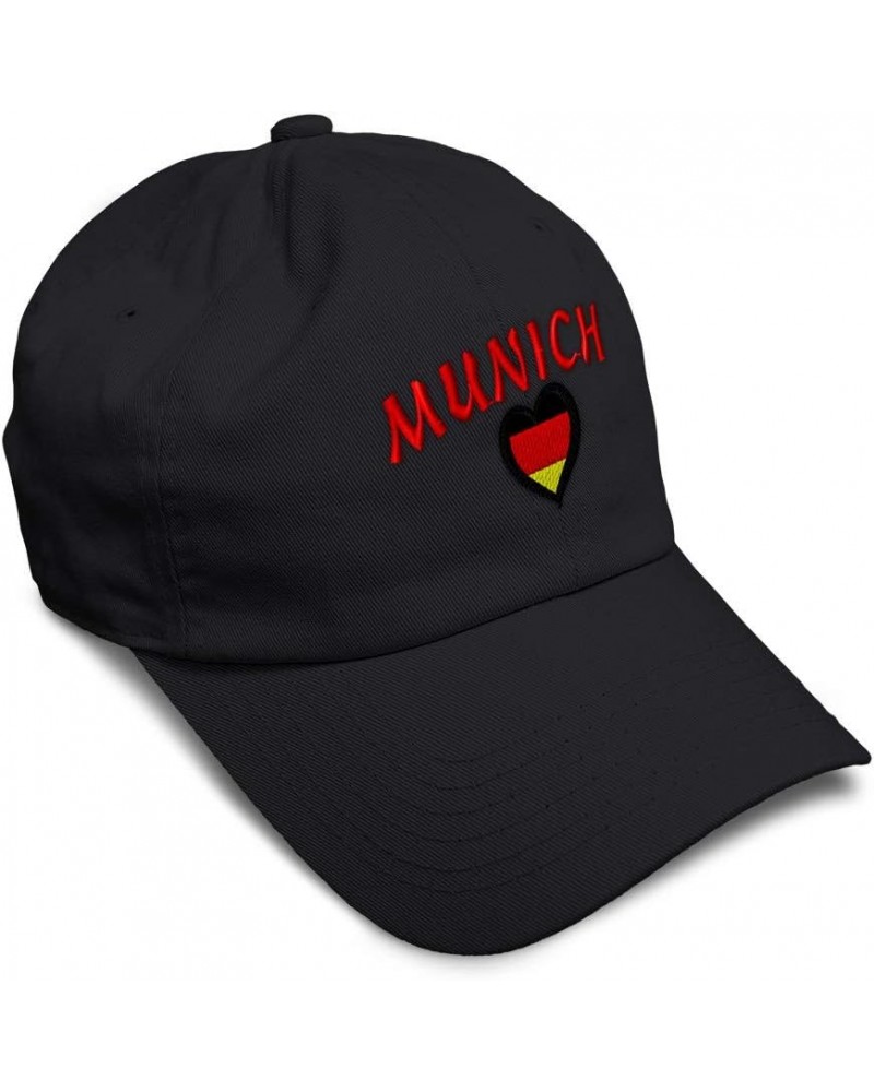 Soft Baseball Cap German Flag Munich Embroidery Flags Twill Cotton Dad Hats for Men & Women Black Design Only $13.34 Baseball...