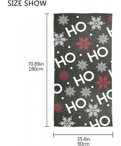 Acpiggto Women Silk Scarf Large Christmas Hoho Snowflakes Text New Year Winter Red Black Head Shawl Neck Kerchief Sleeping Ha...