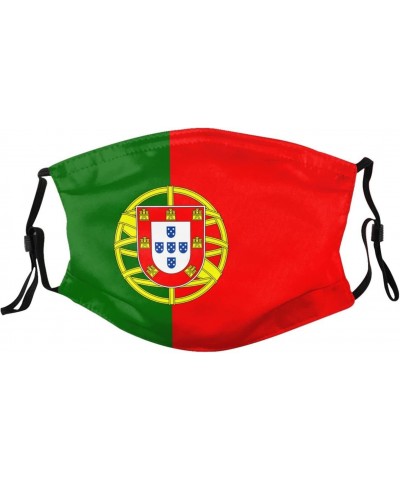 Portugal Flag Face Mask Adjustable Breathable Balaclava with Filter Black $8.56 Balaclavas