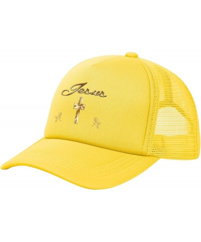 Dad Hat/Cap Mesh Baseball Cap Adjustable Trucker Hat Unisex Yellow $12.52 Baseball Caps