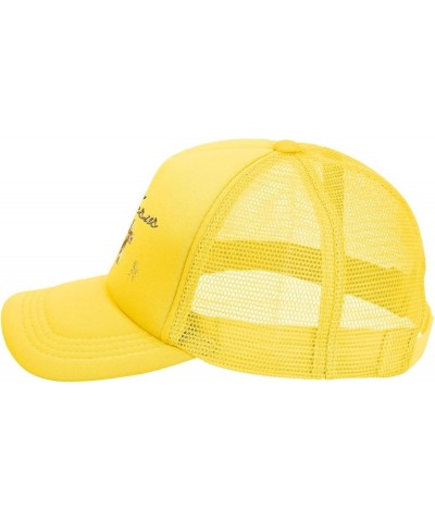 Dad Hat/Cap Mesh Baseball Cap Adjustable Trucker Hat Unisex Yellow $12.52 Baseball Caps