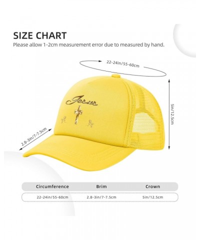 Dad Hat/Cap Mesh Baseball Cap Adjustable Trucker Hat Unisex Yellow $12.52 Baseball Caps