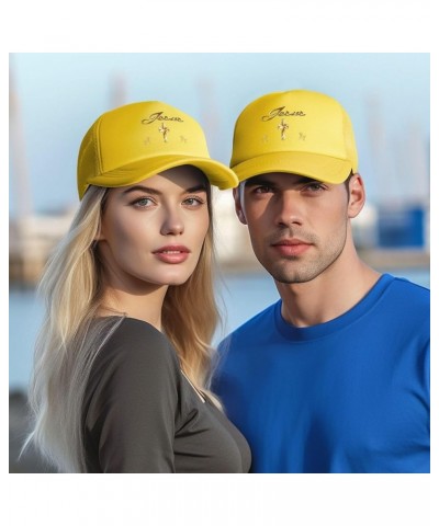 Dad Hat/Cap Mesh Baseball Cap Adjustable Trucker Hat Unisex Yellow $12.52 Baseball Caps