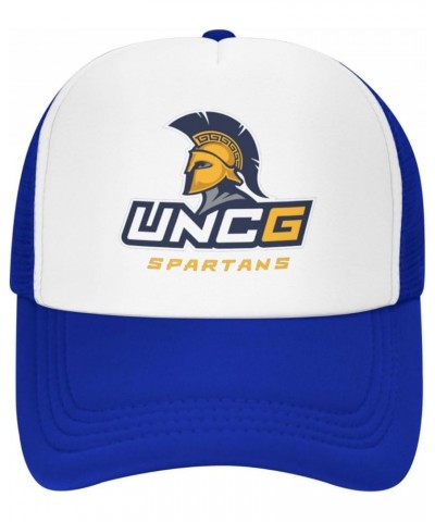 UNC Greensboro Spartans Trucker Hats for Both Men and Women - Mesh Baseball Snapback Hats Blue $27.25 Baseball Caps