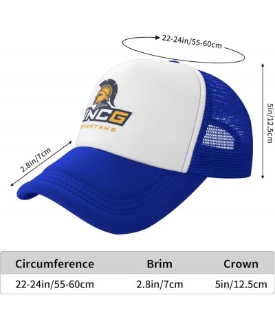 UNC Greensboro Spartans Trucker Hats for Both Men and Women - Mesh Baseball Snapback Hats Blue $27.25 Baseball Caps