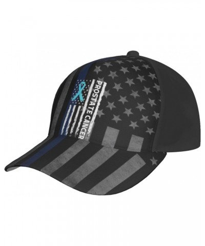 Us Flag Blue Ribbon Prostate Cancer Awareness Cap Tucker Hat Adjustable Sports Baseball Caps3 $17.26 Baseball Caps