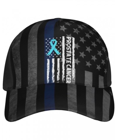 Us Flag Blue Ribbon Prostate Cancer Awareness Cap Tucker Hat Adjustable Sports Baseball Caps3 $17.26 Baseball Caps