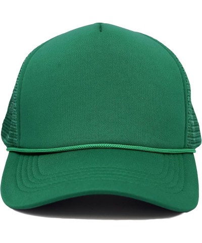 Retro Foam Trucker Hat Summer Mesh Cap Solid Blank Hat for Mens Womens Adjustable Snapback Vintage Strap Kelly Green $11.75 B...