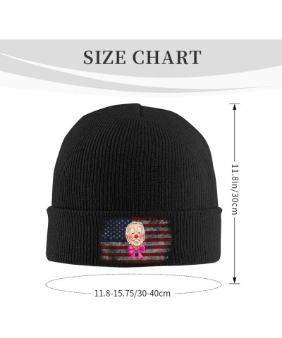 Joe Biden The Clown Cozy Knitted Hat for Winter - Warm Comfort Black Black $11.94 Skullies & Beanies