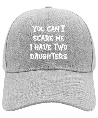 Baseball Cap You Can't Scare Me I Have Two Dughters Trucker Hat for Women Graphic Denim Snapbacks for Gift Pale $12.02 Baseba...