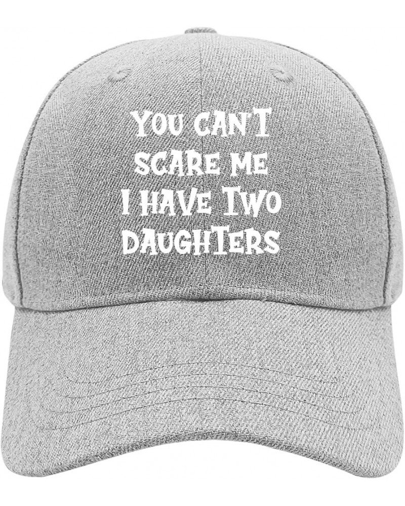 Baseball Cap You Can't Scare Me I Have Two Dughters Trucker Hat for Women Graphic Denim Snapbacks for Gift Pale $12.02 Baseba...