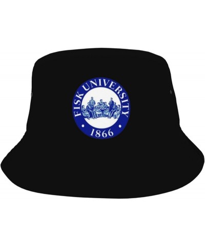 Fisk University Logo Bucket Hats Fashion Sun Cap Packable Outdoor Fisherman Hat Black $10.75 Bucket Hats