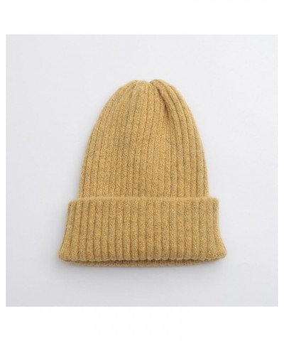 Womens Winter Knitted Hat Knitted Hats Warm Soft Slouchy Cap for Fall Cold Weather Yellow $8.13 Skullies & Beanies