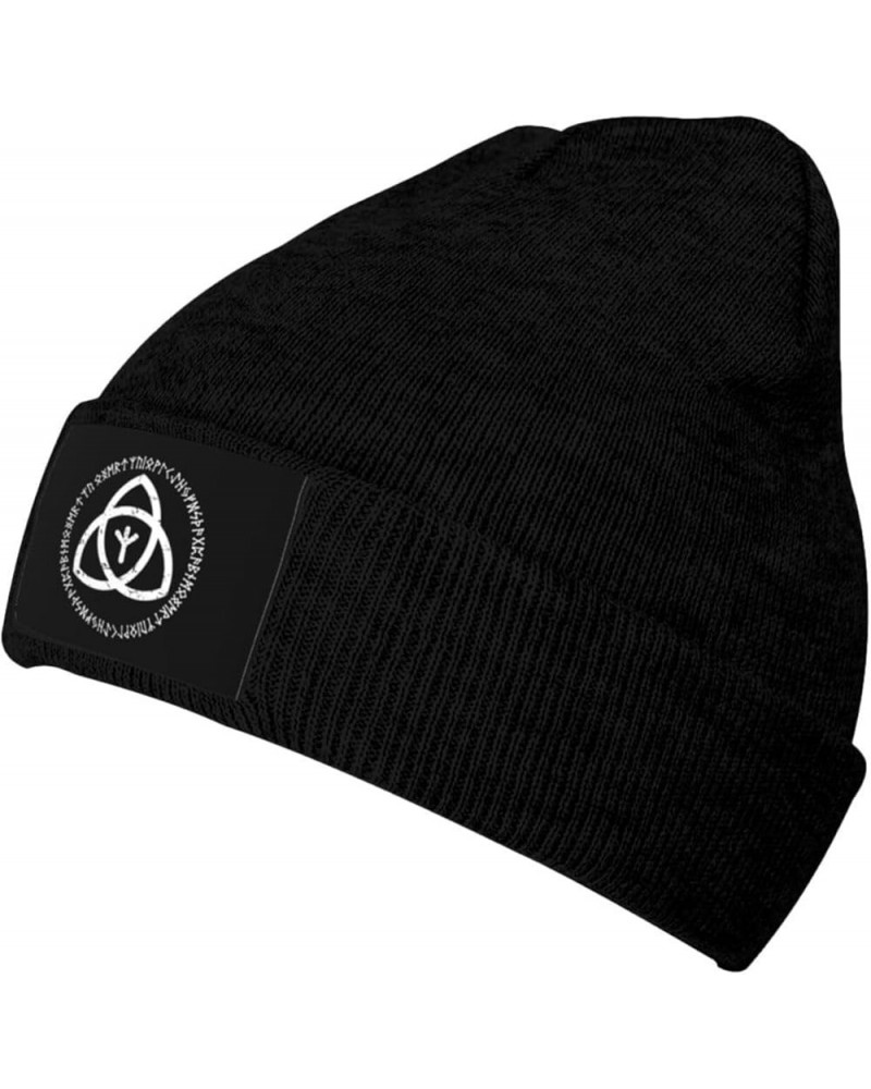 Algiz Rune Beanie Hats Soft Stretch Ski Caps Winter Warm Men's Womans Knit Cap Black $14.20 Skullies & Beanies