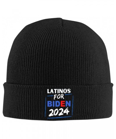 Latinos for Biden 2024 Joe Biden 2024 Beanie Hat Skull Knit Warm Cap Women Men for Winter9 Black $15.91 Skullies & Beanies