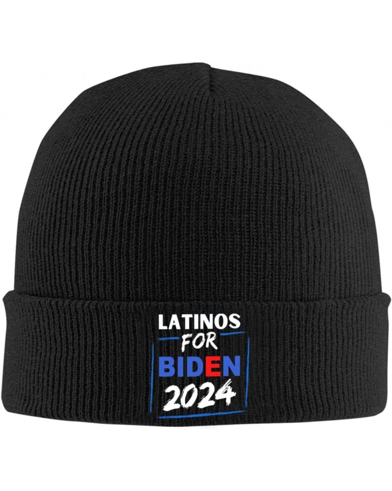 Latinos for Biden 2024 Joe Biden 2024 Beanie Hat Skull Knit Warm Cap Women Men for Winter9 Black $15.91 Skullies & Beanies