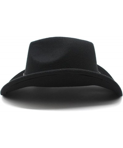 Fedora Hats for Men Women Classic Unisex Western Cowboy Hat Fashion Roll Up Brim Summer Sun Hat with Belt Buckle Black $14.53...