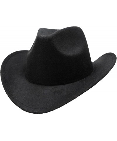 Fedora Hats for Men Women Classic Unisex Western Cowboy Hat Fashion Roll Up Brim Summer Sun Hat with Belt Buckle Black $14.53...